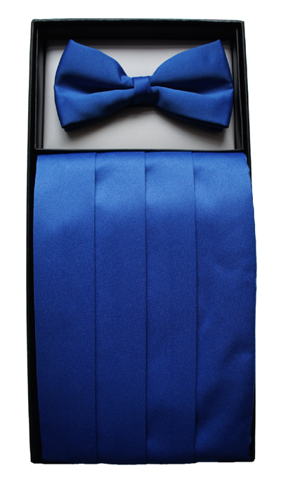 Royal Blue Cummerbund & Bow Tie Set